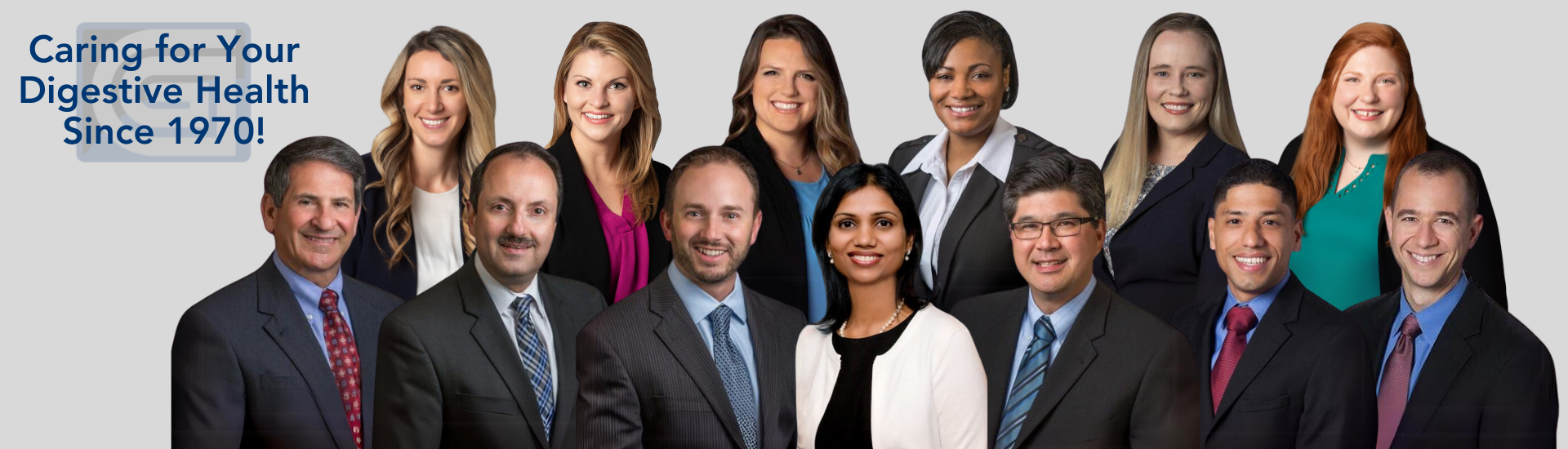 Group photo of the Gastroenterology Associates of Tidewater (GATGI) team